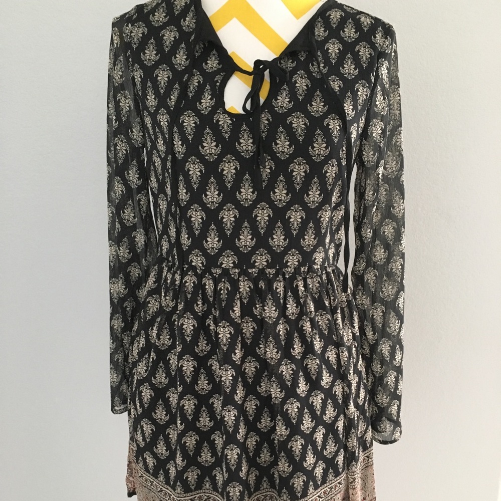 Xhiliration boho lined dress sz Med Bohemian